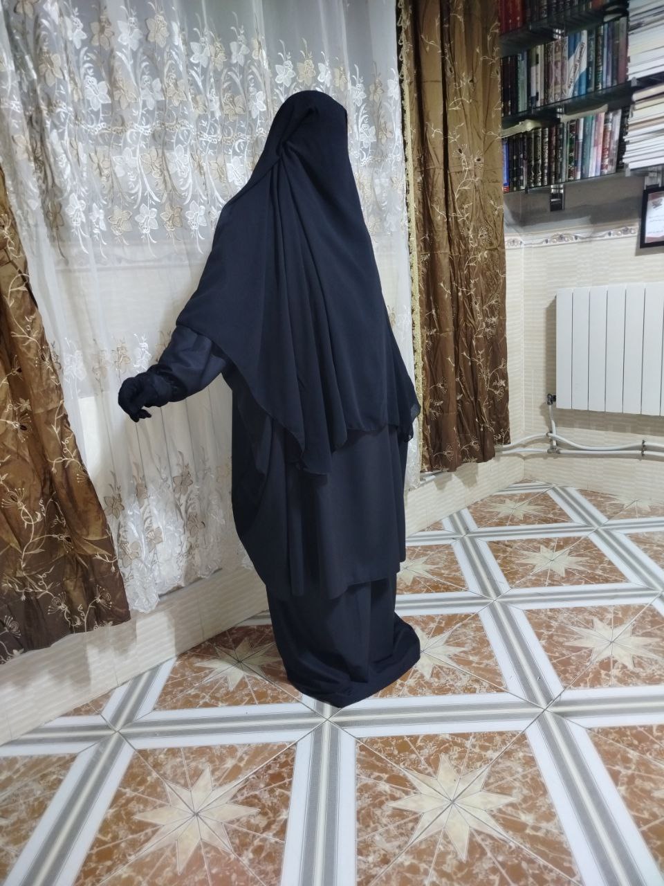 جلباب مربع درع وتنورة